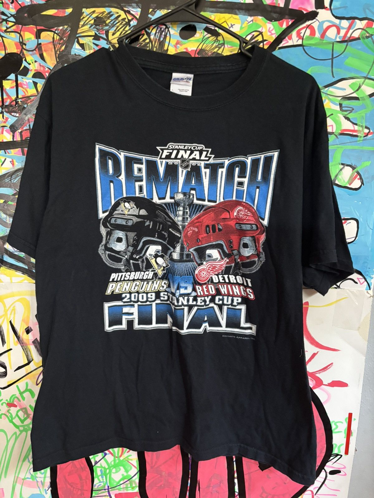 Gildan Vintage Pittsburgh Penguins 2009 Stanley Cup Finals Tshirt Size US L / EU 52-54 / 3 - 1 Thumbnail