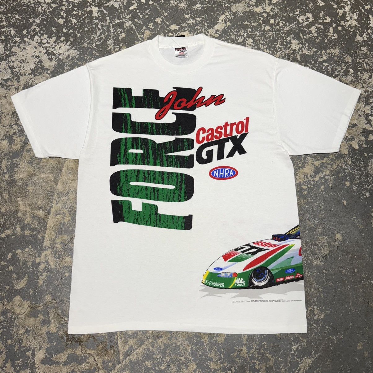 NASCAR Vintage John Force Castrol GTX Racing Wrap Around Nascar Size US XL / EU 56 / 4 - 1 Thumbnail