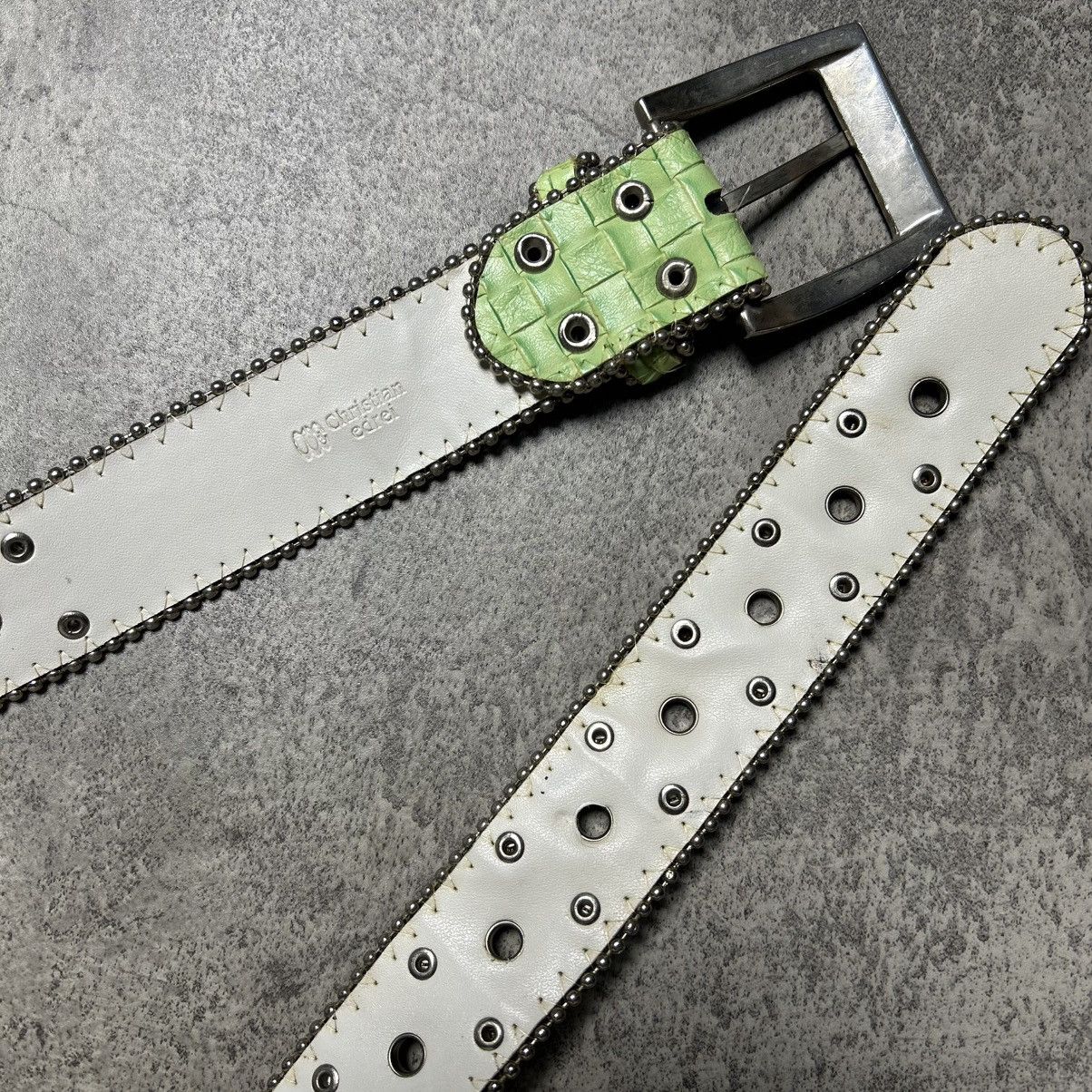 Japanese Brand Vintage Y2k Studed Belt Leather Crocodile Size ONE SIZE - 3 Thumbnail