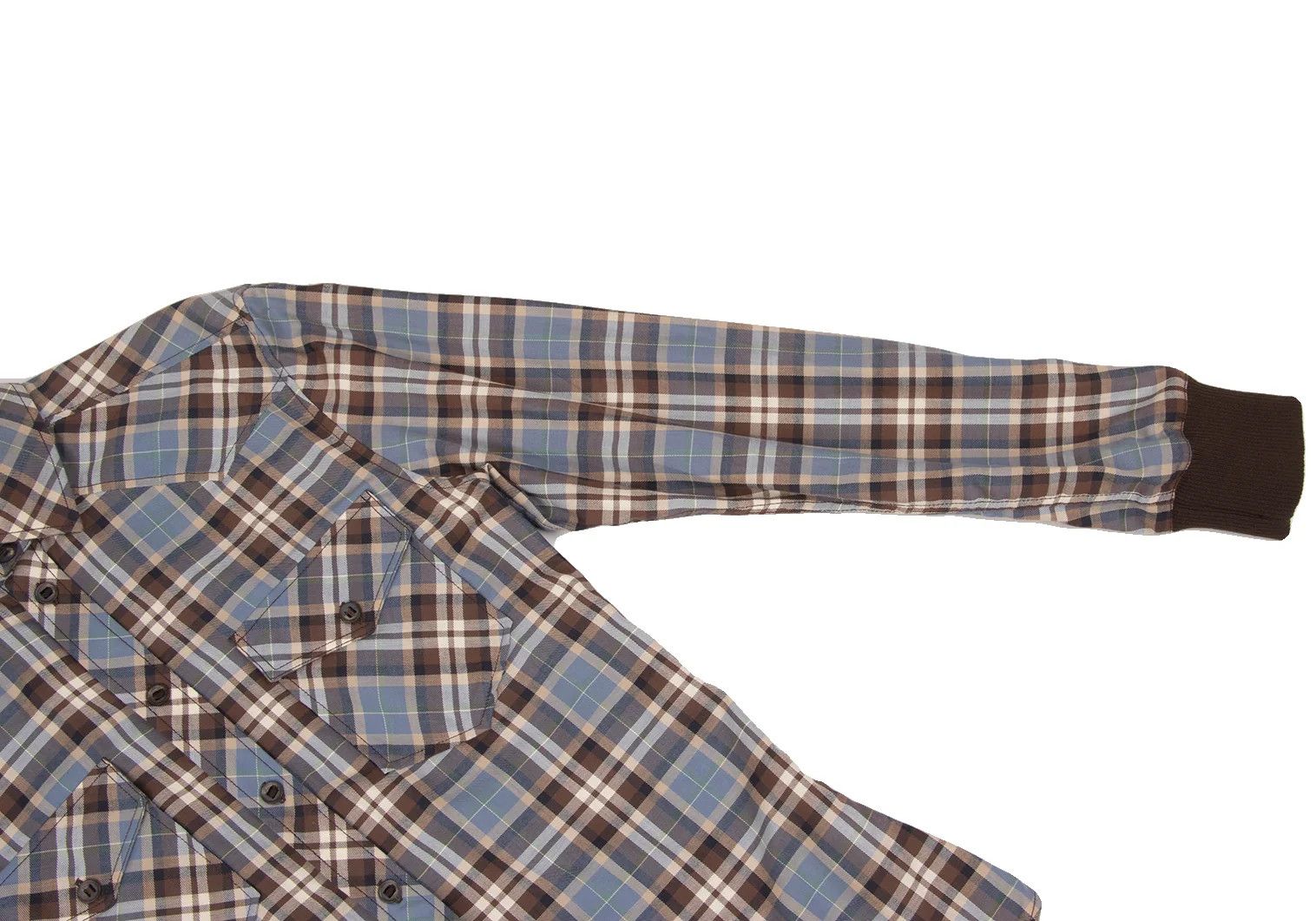 Dolce & Gabbana Multi Cotton Rib Check Western Yoke Shirt Size M Size US M / EU 48-50 / 2 - 6 Thumbnail