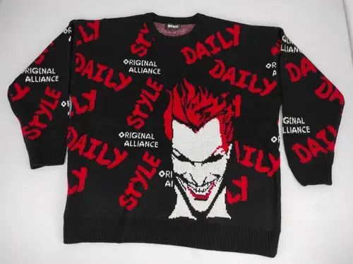 Japanese Brand New Oversized Unisex Full Print Knitwear Jumper Sweatshirt Size US XL / EU 56 / 4 - 1 Thumbnail