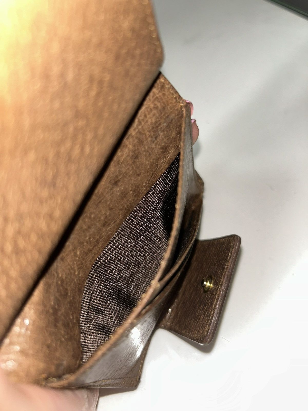 Valentino Valentino Garavani Brown Leather Compact Wallet Size ONE SIZE - 7 Thumbnail