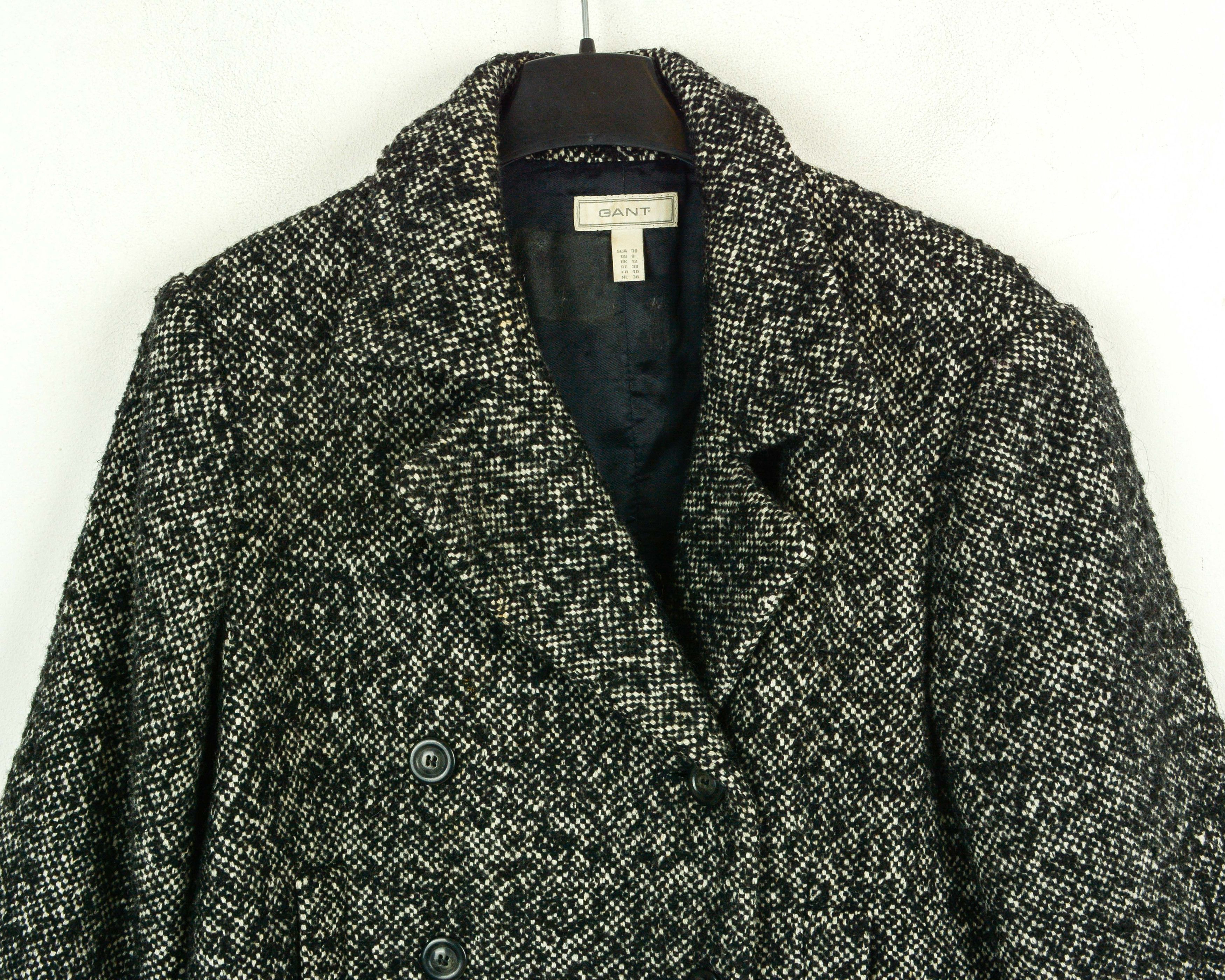 Gant Women M Jacket Blazer Double Breasted Coat Elbow Tweed Size M / US 6-8 / IT 42-44 - 2 Thumbnail