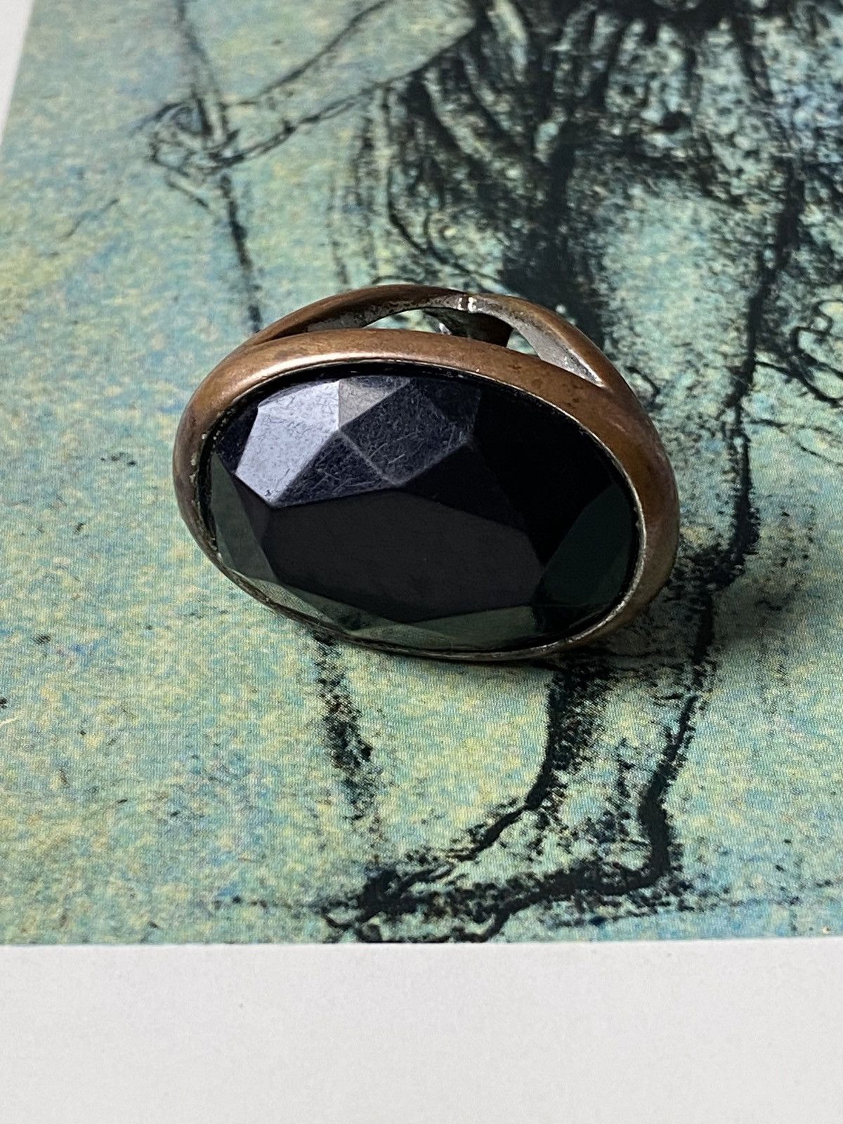 Hysteric Glamour Rare Avant Garde Futuristic Ring Retro Brutalist Black Size ONE SIZE - 6 Thumbnail