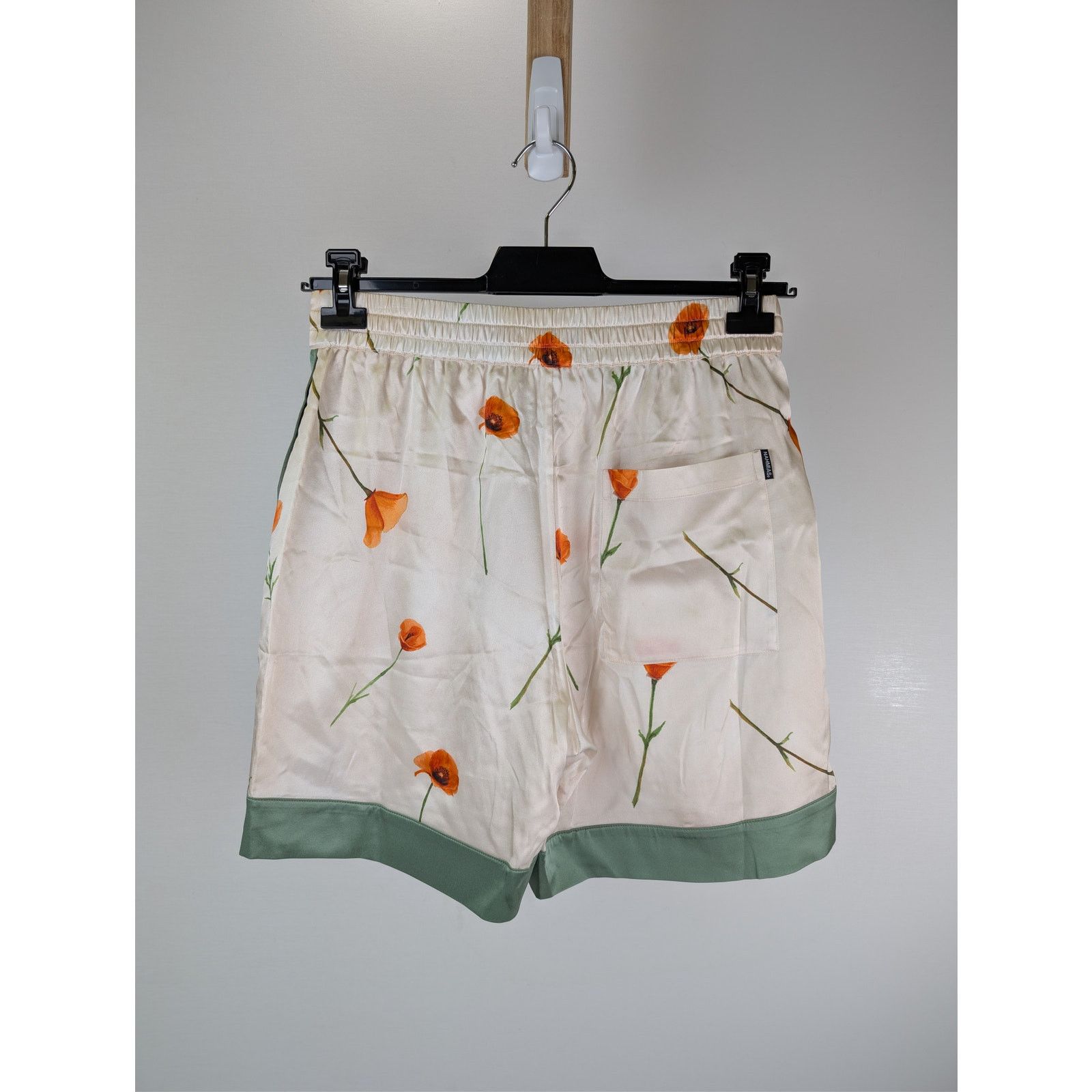 Nahmias o1rshd1 CC20 Colorblock Poppy Silk Shorts in Poppy/Ivory Size US 32 / EU 48 - 7 Thumbnail