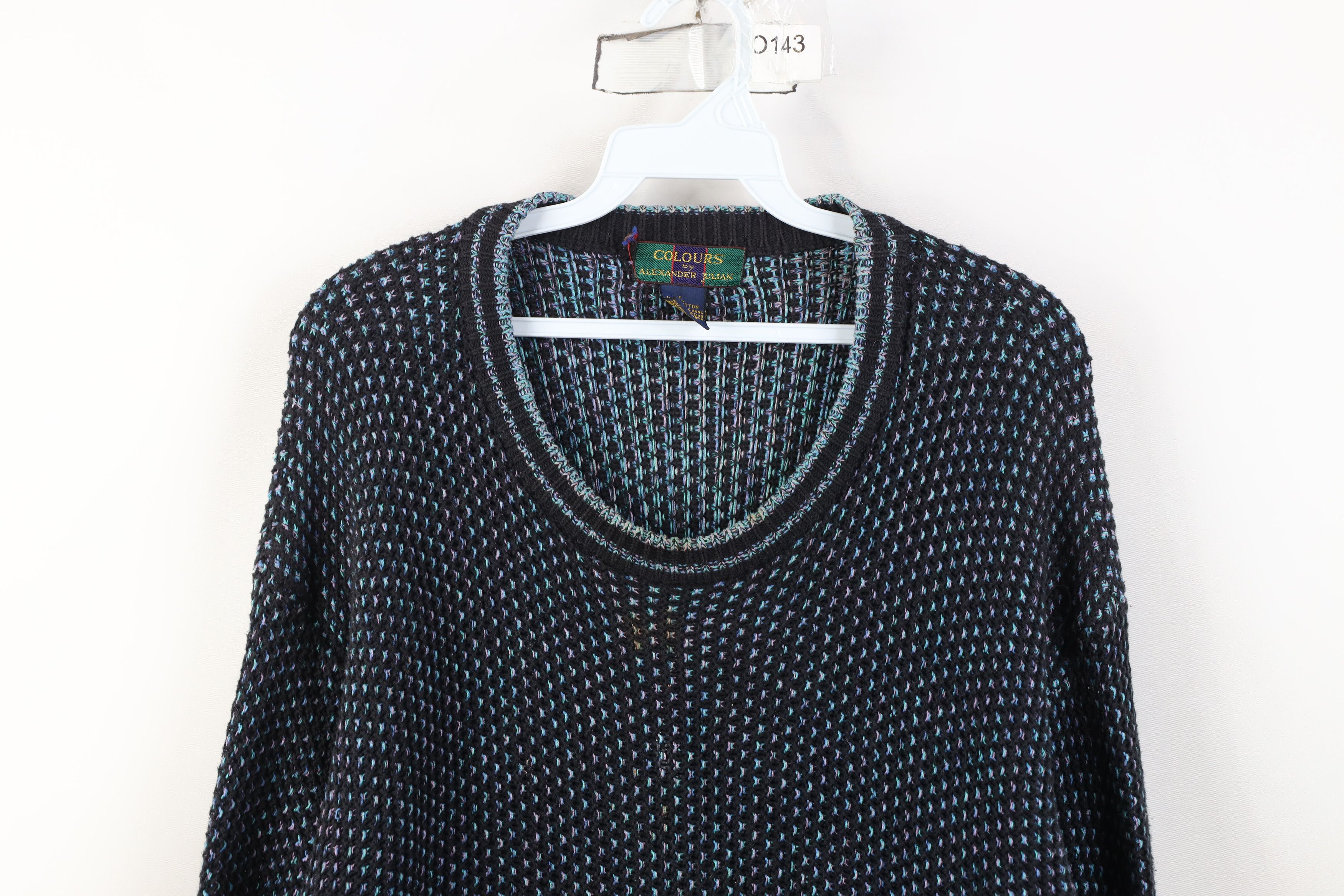 Vintage Vintage 90s Streetwear Fleck Thermal Ribbed Knit Sweater Size US L / EU 52-54 / 3 - 2 Thumbnail
