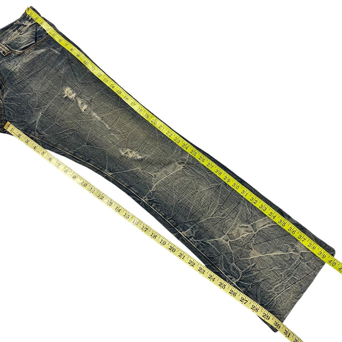 semanticdesign Semantic Design Distressed Denim Flare Jeans Size US 31 - 22 Thumbnail