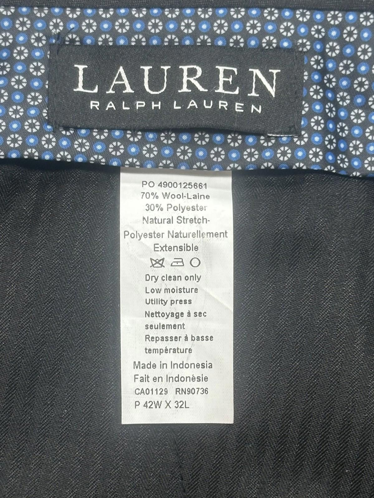 Lauren Ralph Lauren Ralph Lauren Wool Flat Straight Dress Pants Black Mens 42/32 Size US 42 / EU 58 - 6 Thumbnail