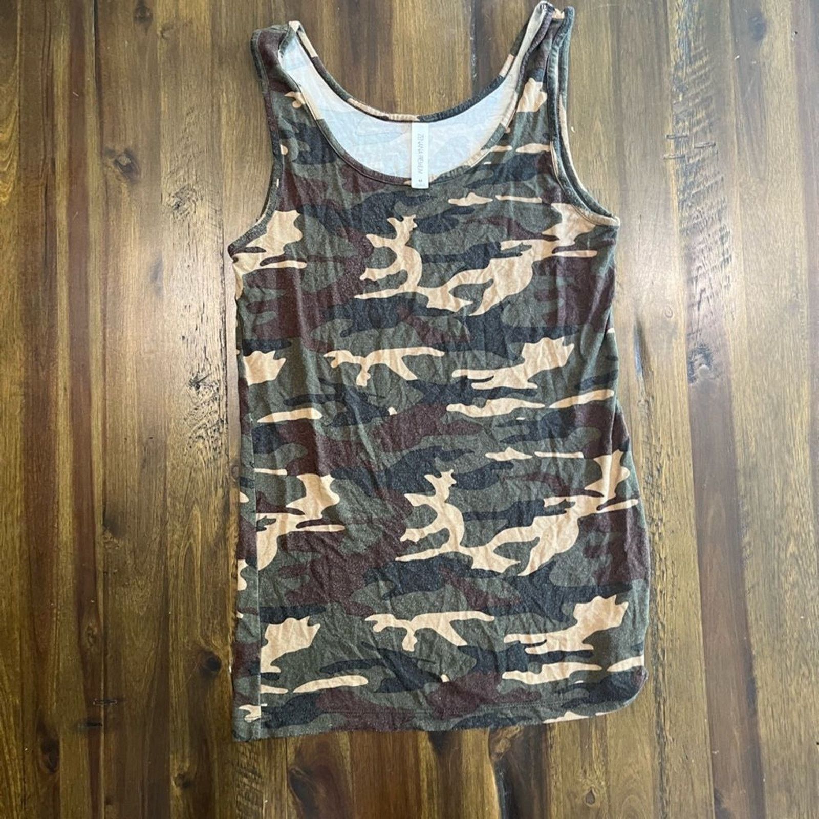 Vintage Zenana Army Camo Tank Top Size M Size M / US 6-8 / IT 42-44 - 1 Thumbnail