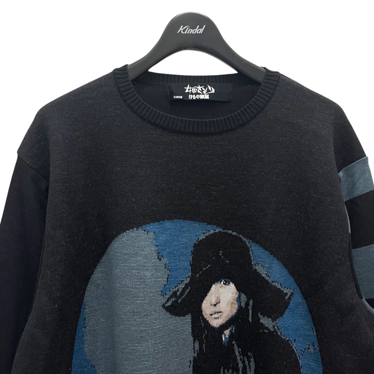 Yohji Yamamoto BLACK Scandal Yohji Yamamoto /Graphic Crew Neck Sweater Size US L / EU 52-54 / 3 - 3 Thumbnail