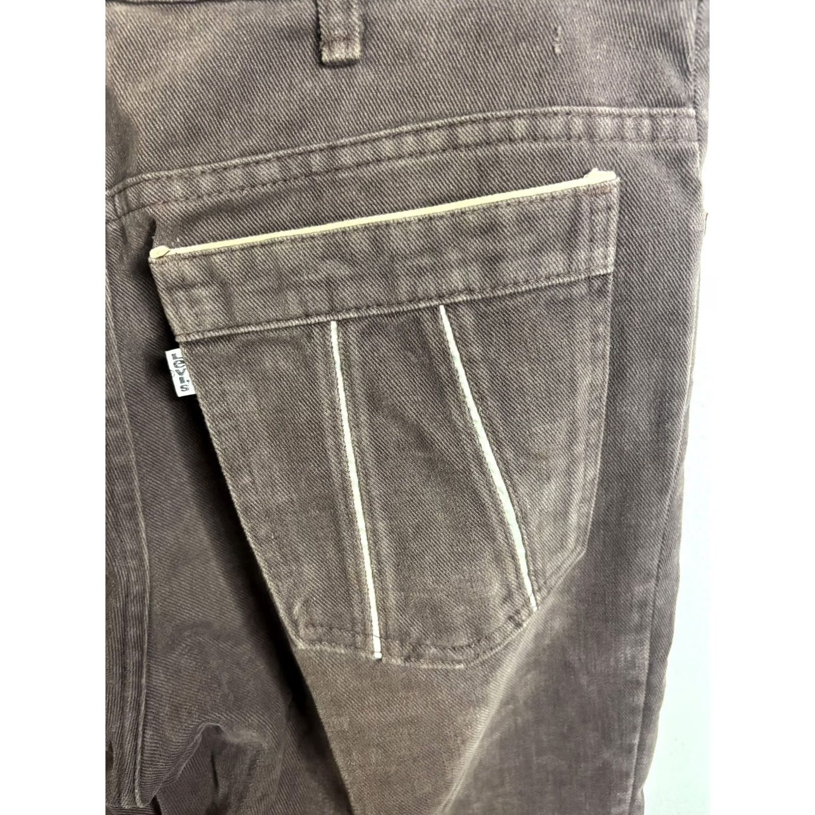 Levi's VINTAGE Levi's Pants Mens 33x34 Brown Denim Straight Zipper 5-Pocket Talon 42 Talon 42 Tent Size US 32 / EU 48 - 4 Thumbnail