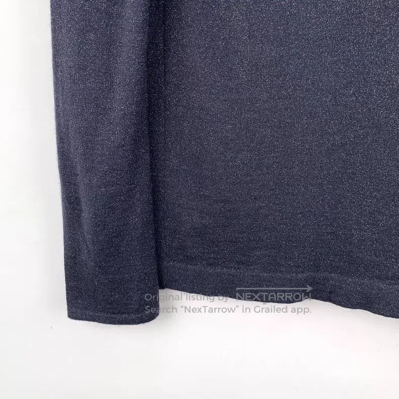 Brunello Cucinelli Brunello Cucinelli Dark blue fine glitter cashmere round-n Size S / US 4 / IT 40 - 4 Thumbnail