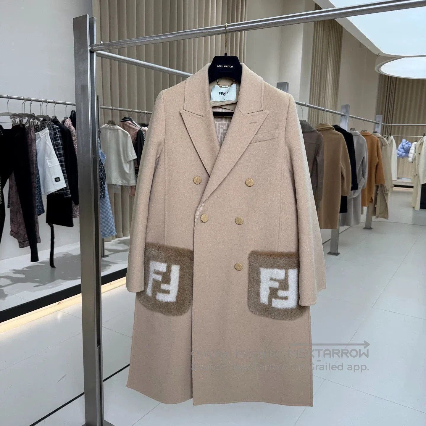 Fendi Fendi Mink Wool Coat with Pockets. Size US S / EU 44-46 / 1 - 2 Thumbnail