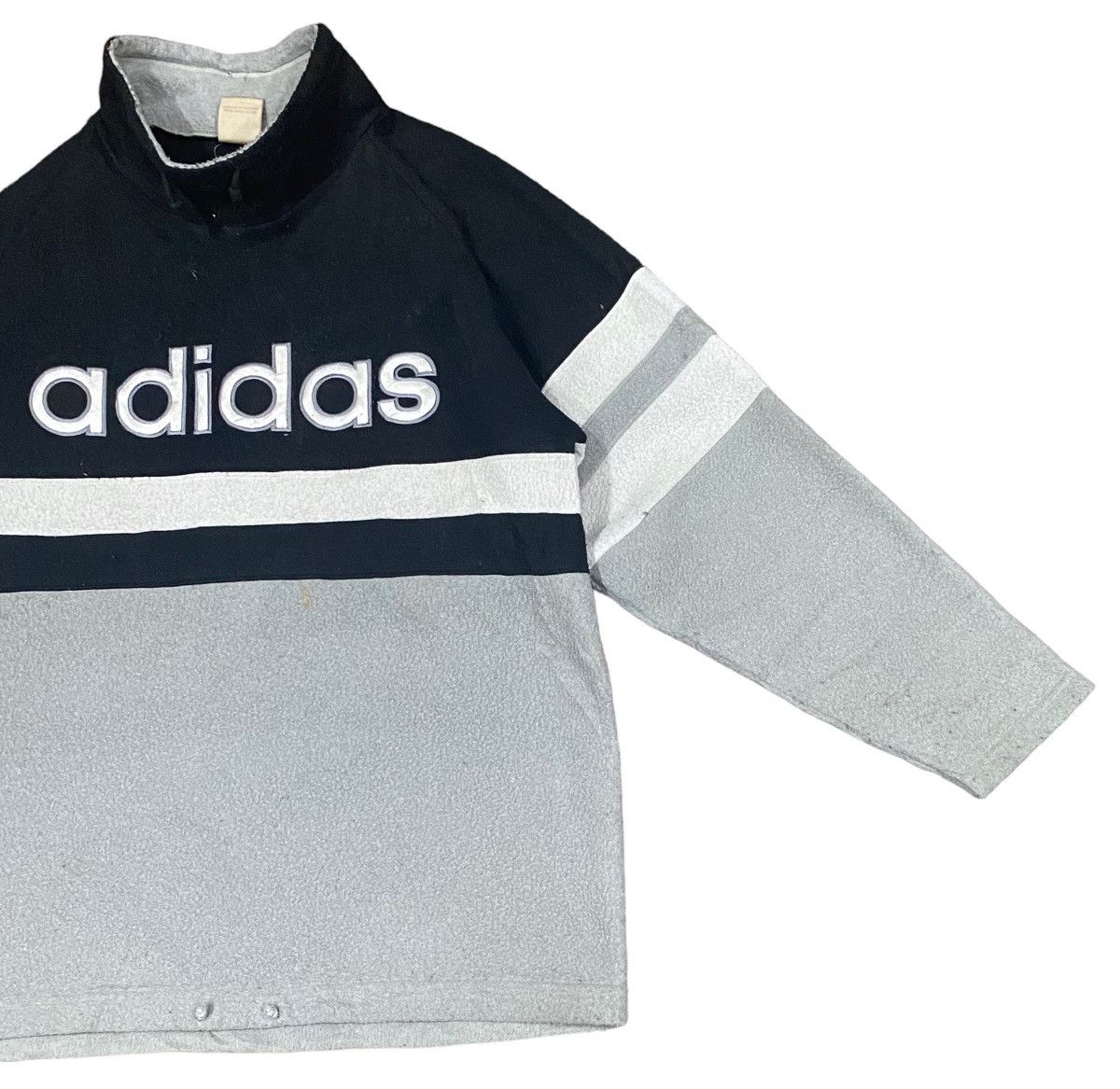 Vintage Vintage Adidas Descente Big Logo Fleece Size US L / EU 52-54 / 3 - 3 Thumbnail