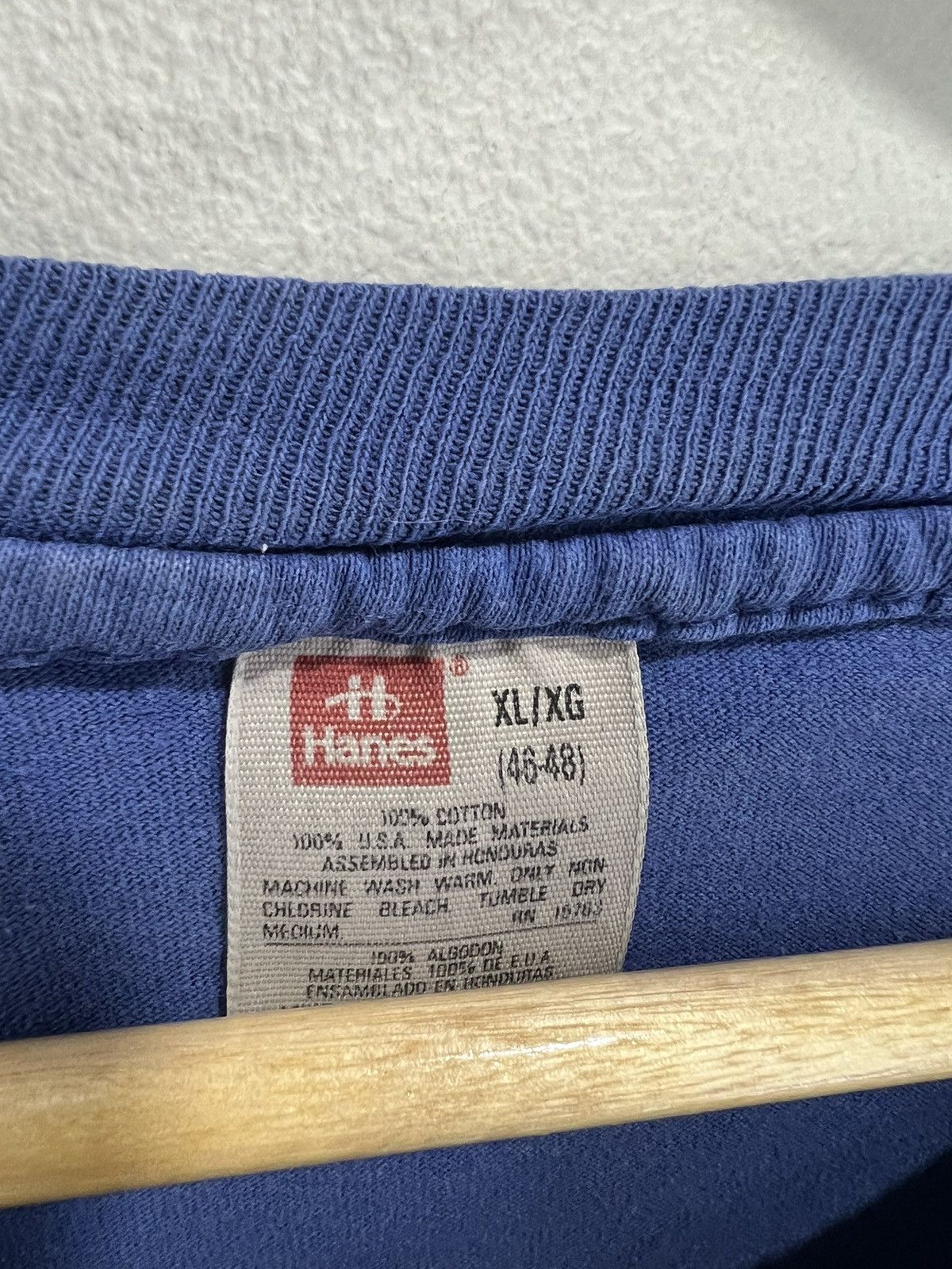 Vintage Vintage 90s Blank Tee Shirt single stitched thrashed faded Size US XL / EU 56 / 4 - 4 Thumbnail