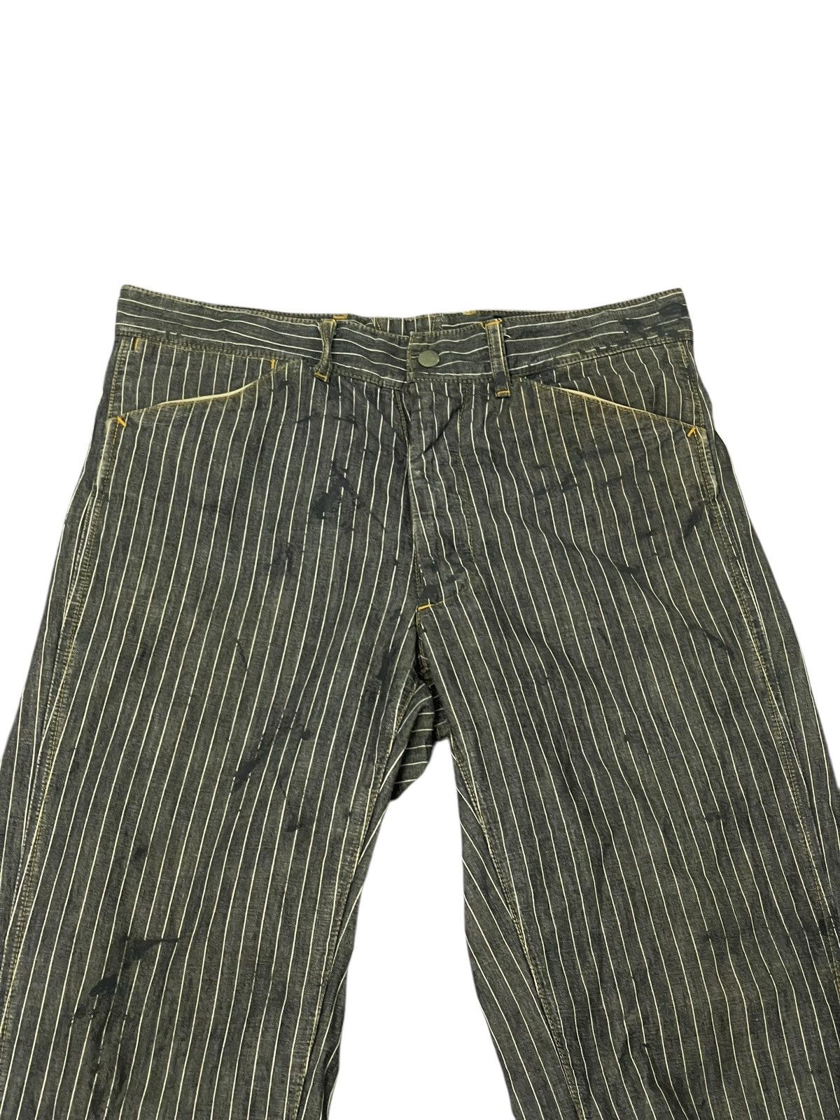 Zucca Thin Denim Zucca Striped Painter Relax Pant 2🟦2 Size US 31 - 12 Thumbnail