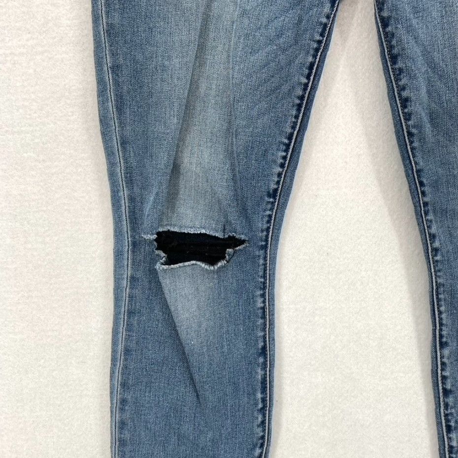 Vintage KUT from the Kloth Womens Size 8 Denim Skinny Jeans Distressed Medium Wash Blue Cotton Blend Stretch Jeans Womens 8 Size 30" / US 8 / IT 44 - 3 Thumbnail