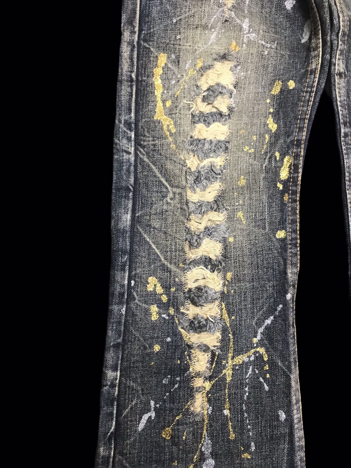 Other FLARE KUI SuperHeavy Distressed&Painter Splash Denim F161 Size US 30 / EU 46 - 7 Thumbnail
