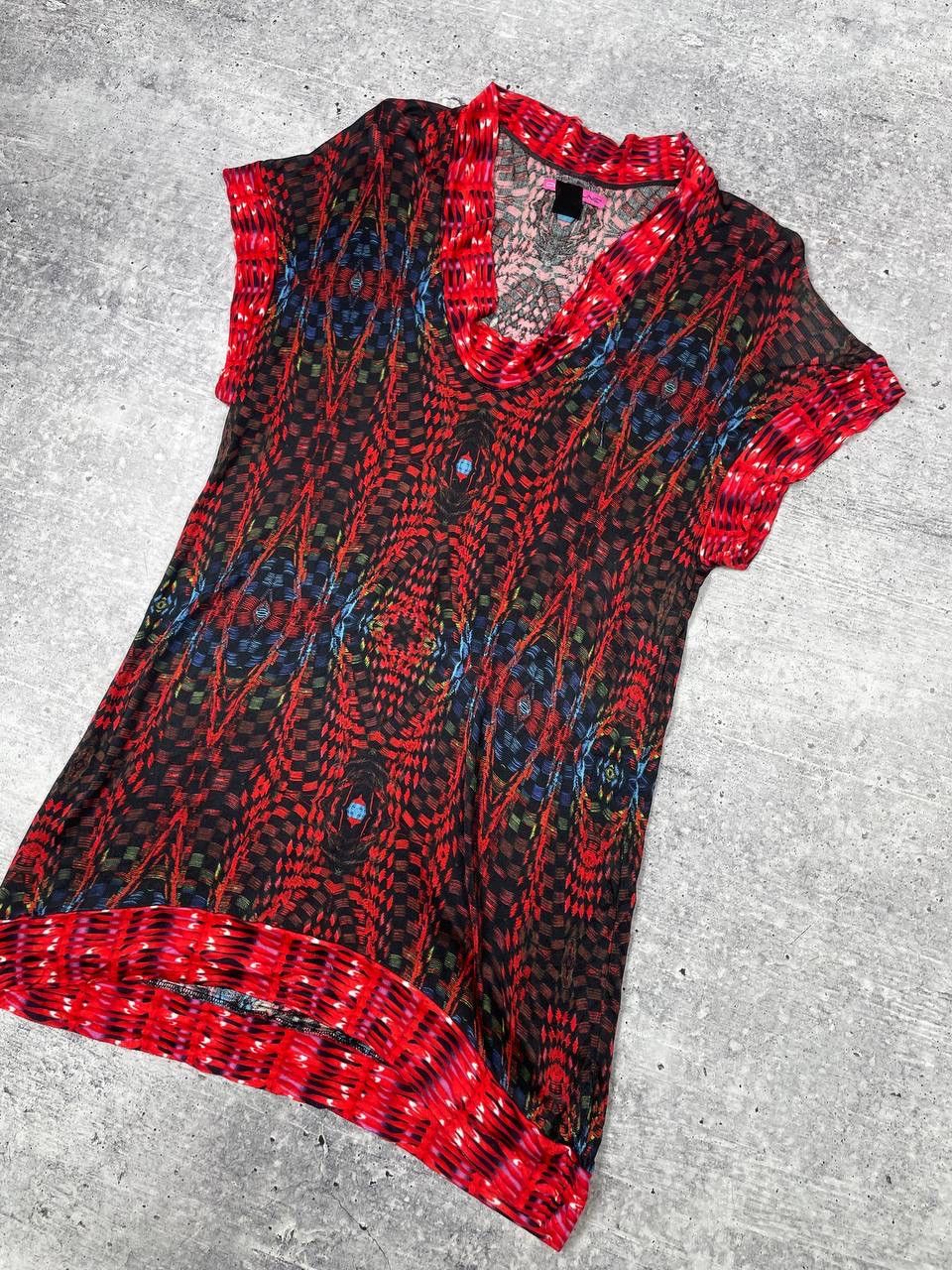 Custo Barcelona Vintage 00s Custo Barcelona Printed Mini Dress Y2K Size M / US 6-8 / IT 42-44 - 3 Thumbnail