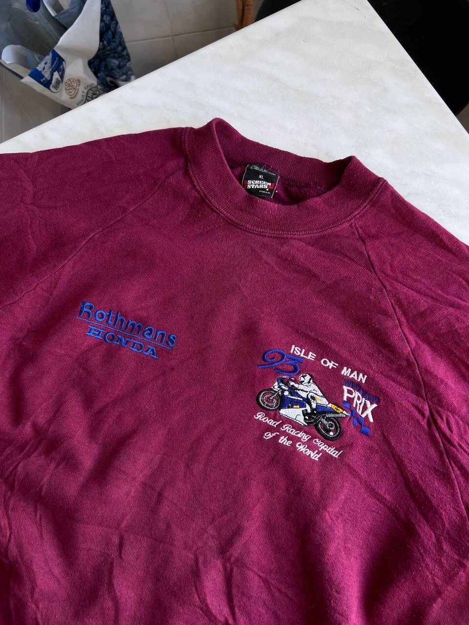 Japanese Brand Vintage 1993 Honda Rothmans Racing Team Sweatshirt Crewneck Size US XL / EU 56 / 4 - 2 Thumbnail