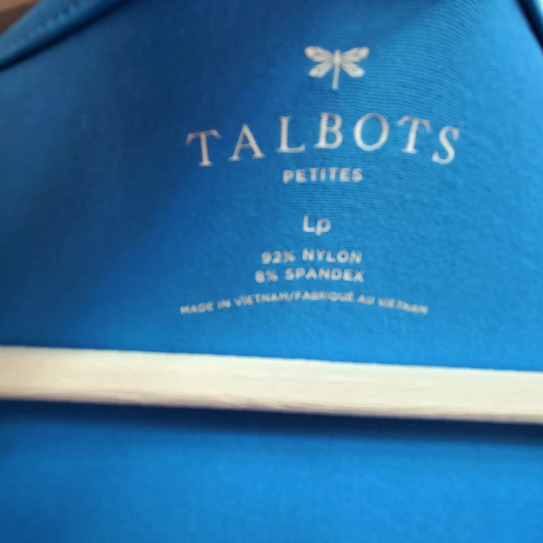 Talbots Talbots Faux Wrap Dress Women's Large Petite Blue Nylon Stretch Surplice Neck Dress Size L / US 10 / IT 46 - 5 Thumbnail