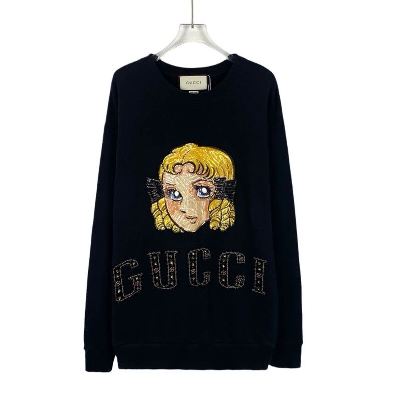 Gucci Gucci Black Sequin Long Sleeve Sweatshirt Size US M / EU 48-50 / 2 - 1 Thumbnail