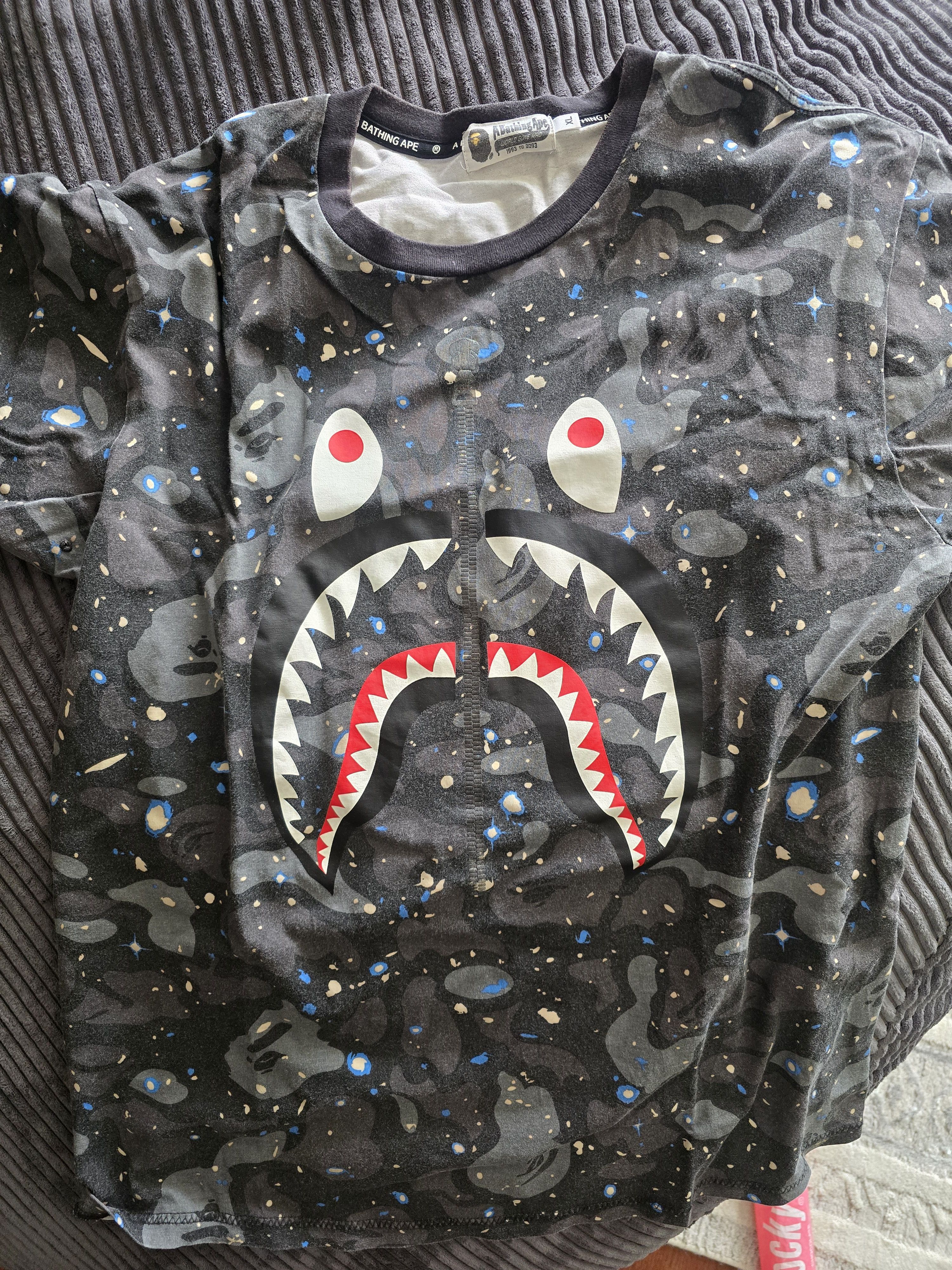 Bape Space Camo Shark Tee Size US XL / EU 56 / 4 - 7 Thumbnail