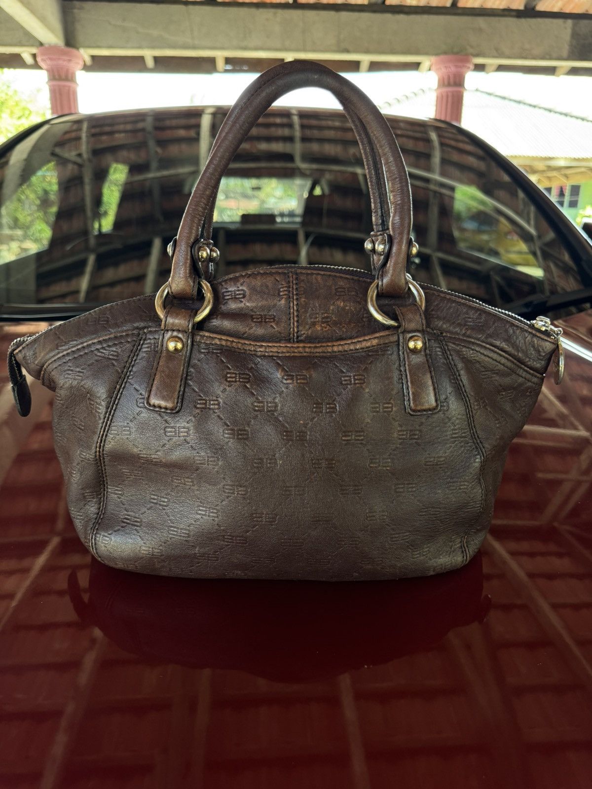 Balenciaga Balenciaga BB Monogram Logo Leather Bag Size ONE SIZE - 5 Thumbnail