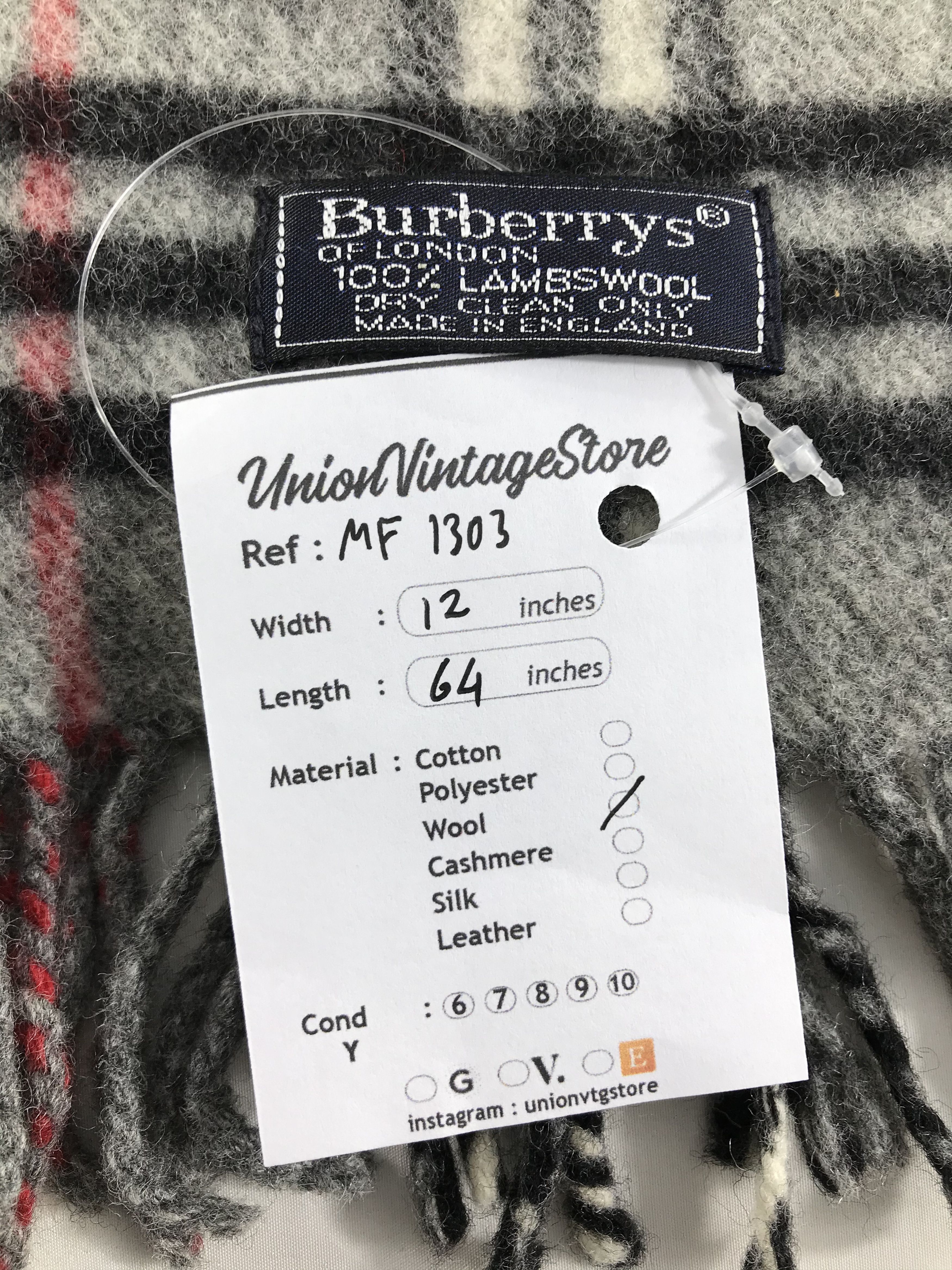 Burberry Vintage Burberry Scarf/Muffler/Neckwear MF1303 Size ONE SIZE - 4 Thumbnail