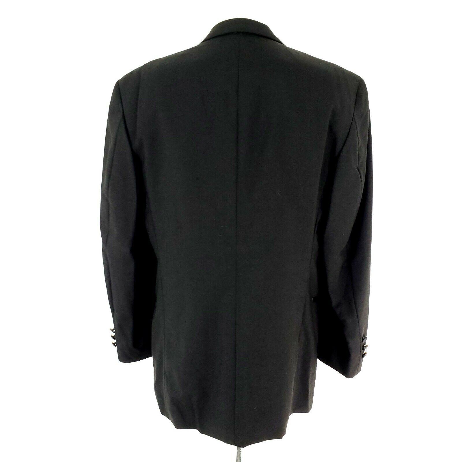Ralph Lauren Chaps Ralph Lauren Wool 4 Button Tuxedo Jacket 40R Black Size 40R - 5 Thumbnail