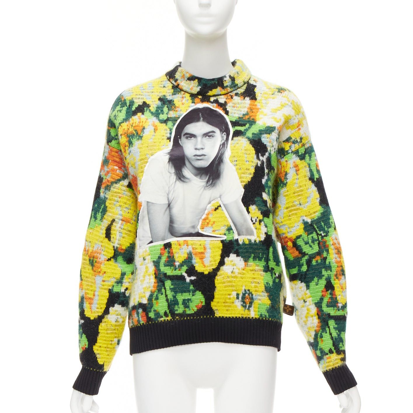 image of Louis Vuitton David Sims 2022 Runway Floral Jacquard Portrait Sweater Xs, Women's (Size Small)