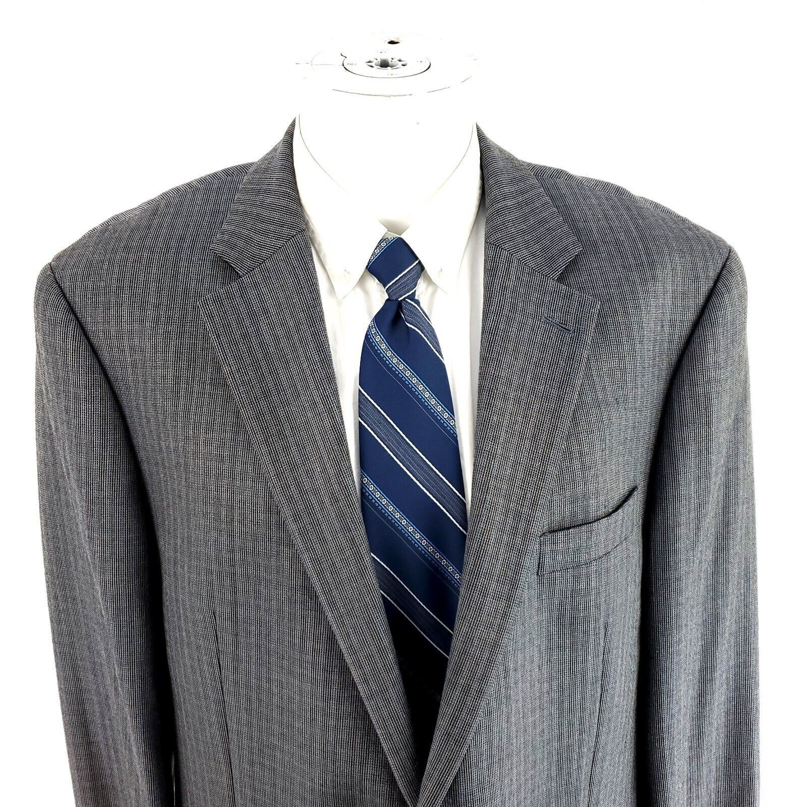 Lauren Ralph Lauren Lauren Ralph Lauren Silk Wool 2 Button Blazer 44R Blue Gray Size 44R - 1 Thumbnail
