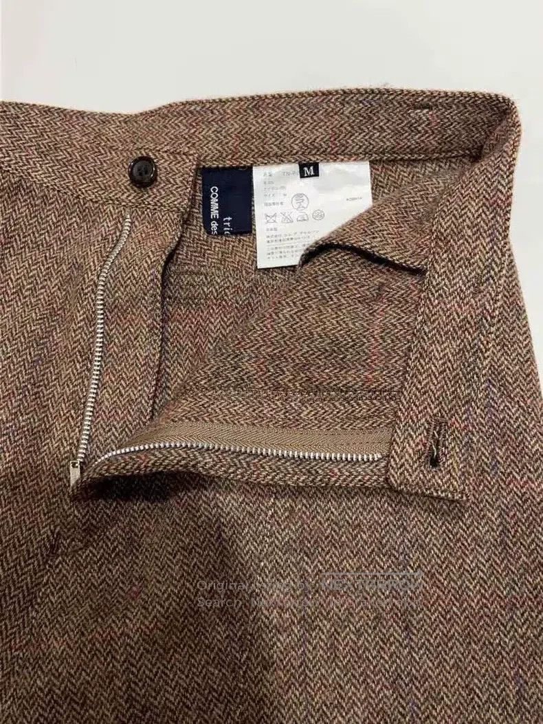 Comme des Garcons Comme Des Garcons size M Brown herringbone wide-leg pants Size 25" / US 0 / IT 36 - 4 Thumbnail