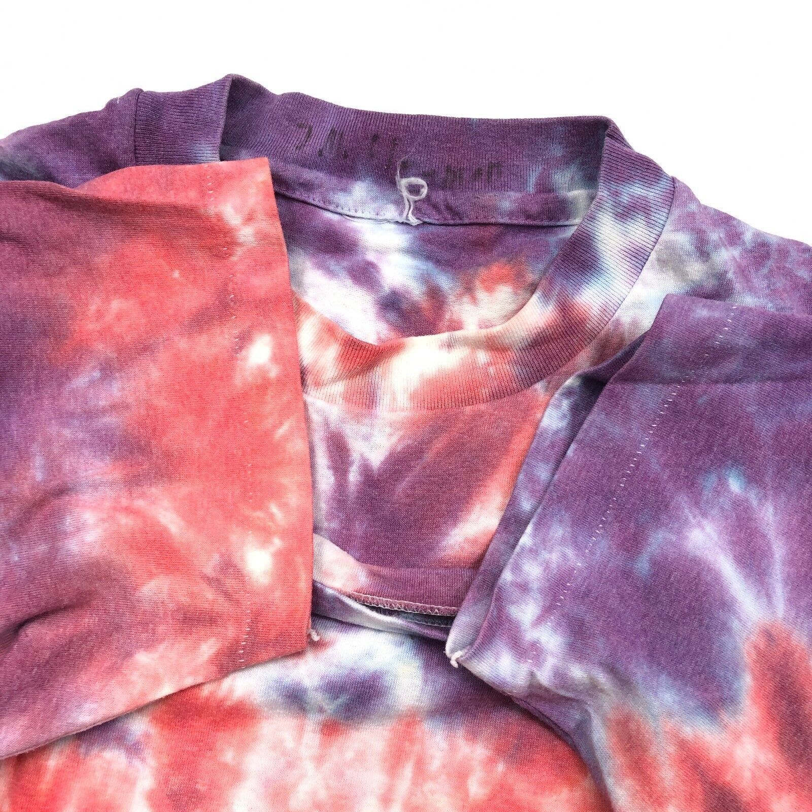 Vintage Vintage 90s Tie Dye Purple Pink Tee T Shirt Size Large L B1 Size US L / EU 52-54 / 3 - 3 Thumbnail