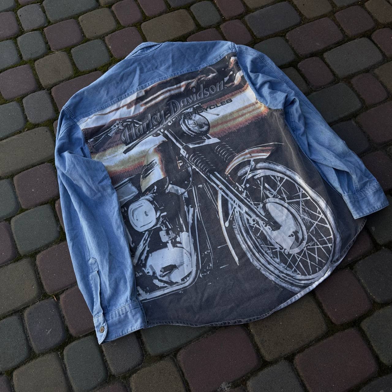Harley Davidson × Vintage Vintage shirt Harley David big logo rare 90ss Size US XL / EU 56 / 4 - 1 Thumbnail