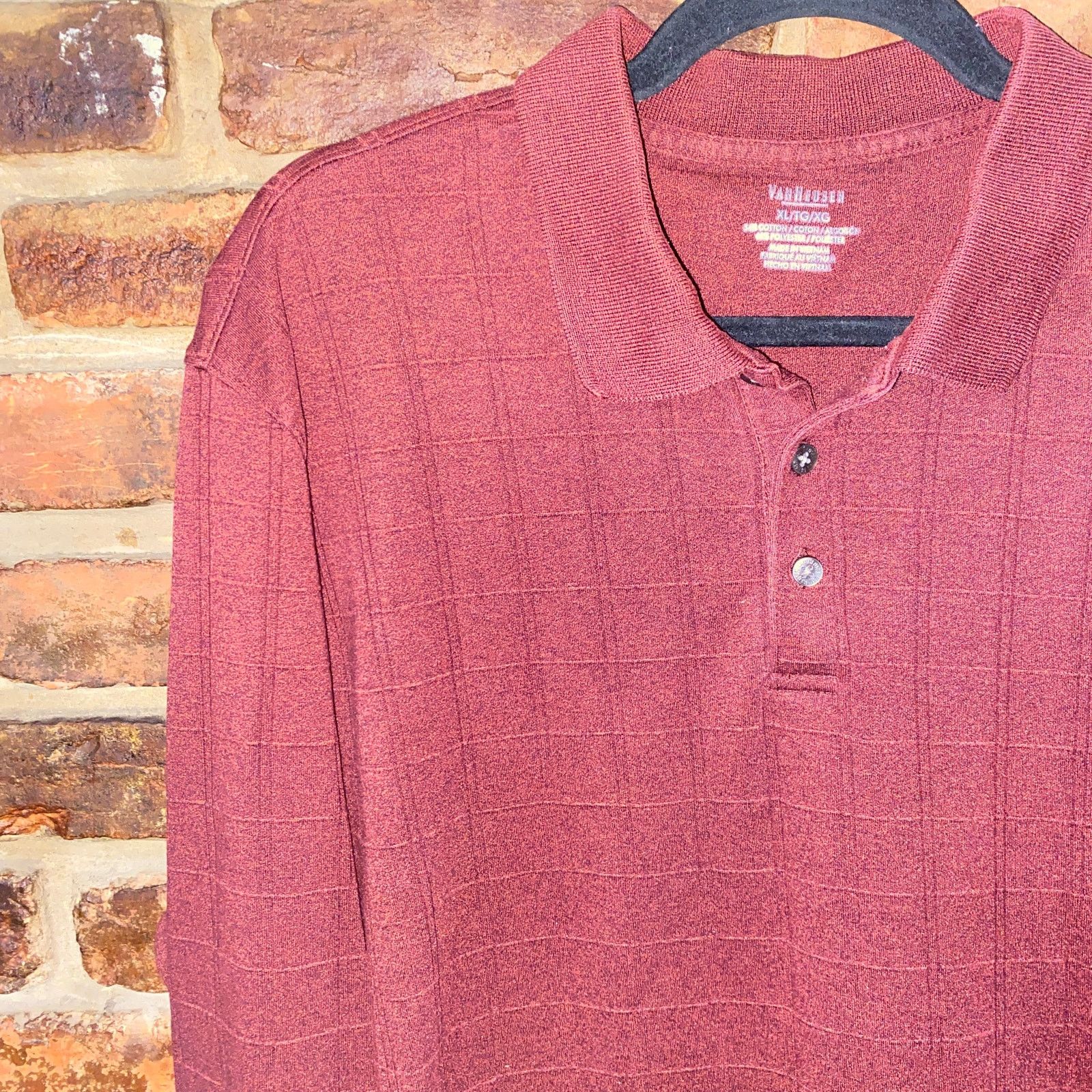 Van Heusen Van Heusen Red Knit Pullover Collared Rugby Polo Sweater XL Size US XL / EU 56 / 4 - 2 Thumbnail