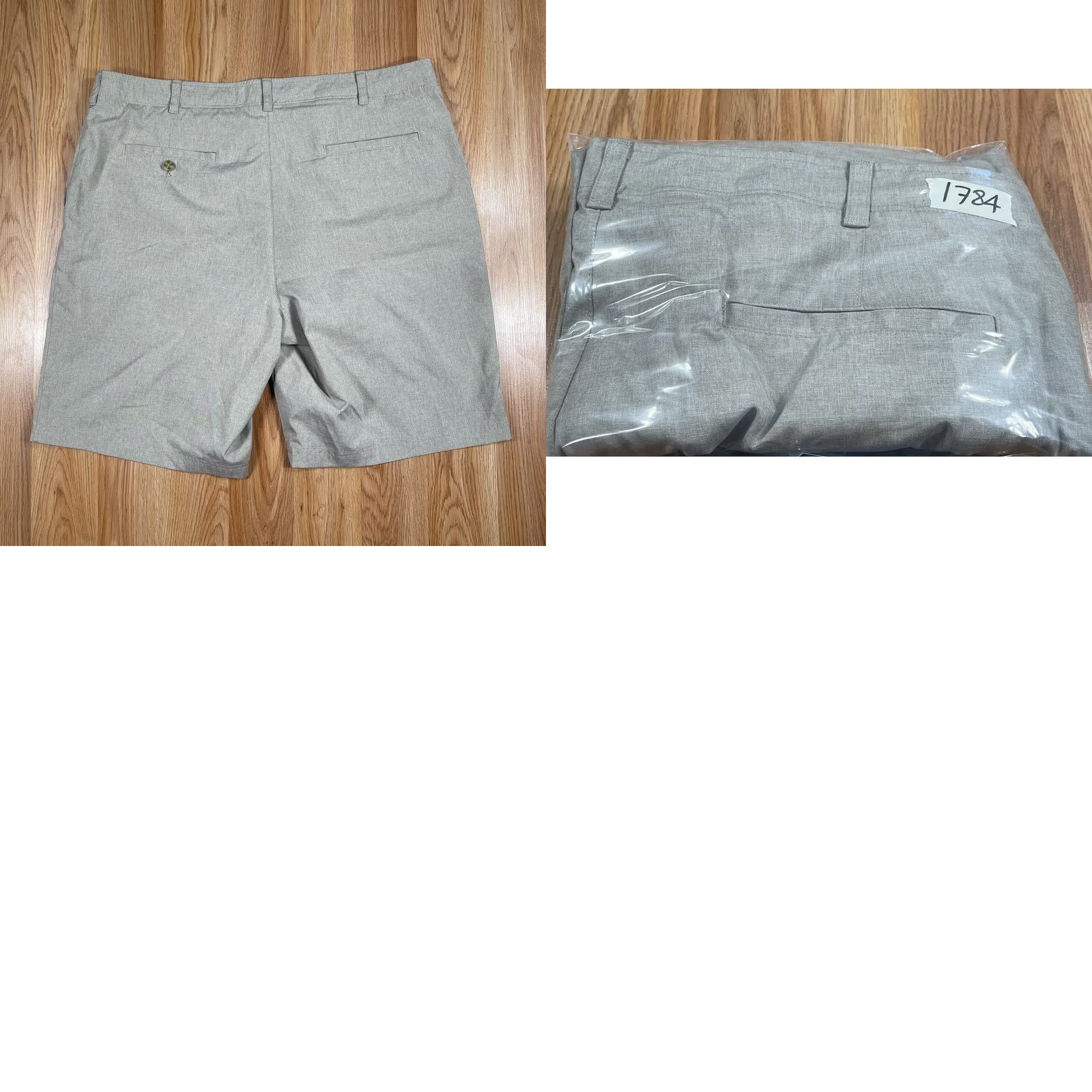 Hogan Ben Hogan Mens Size 42 Shorts Beige Flex Stretch Flat Front Khaki Chino Slacks Size US 42 / EU 58 - 8 Thumbnail
