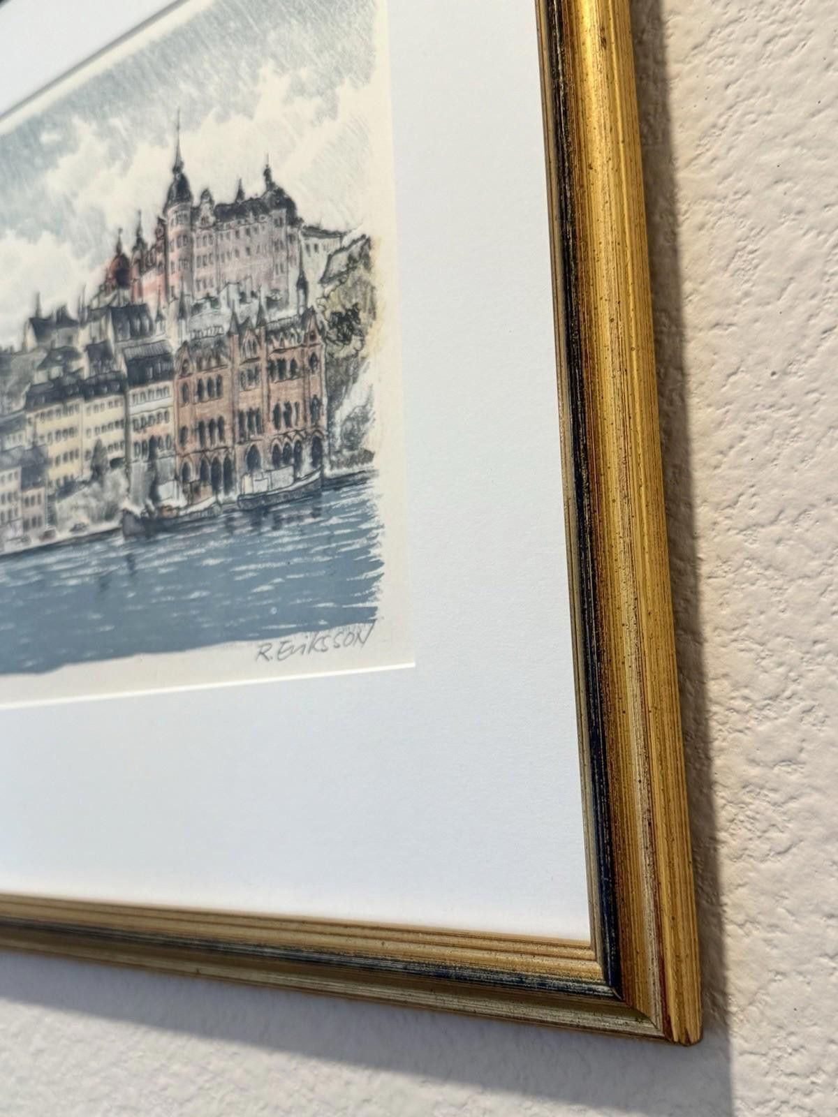 Designer Cityscape Of Stockholm Söder Mälarstrand Signed R Eriksson Size ONE SIZE - 9 Thumbnail