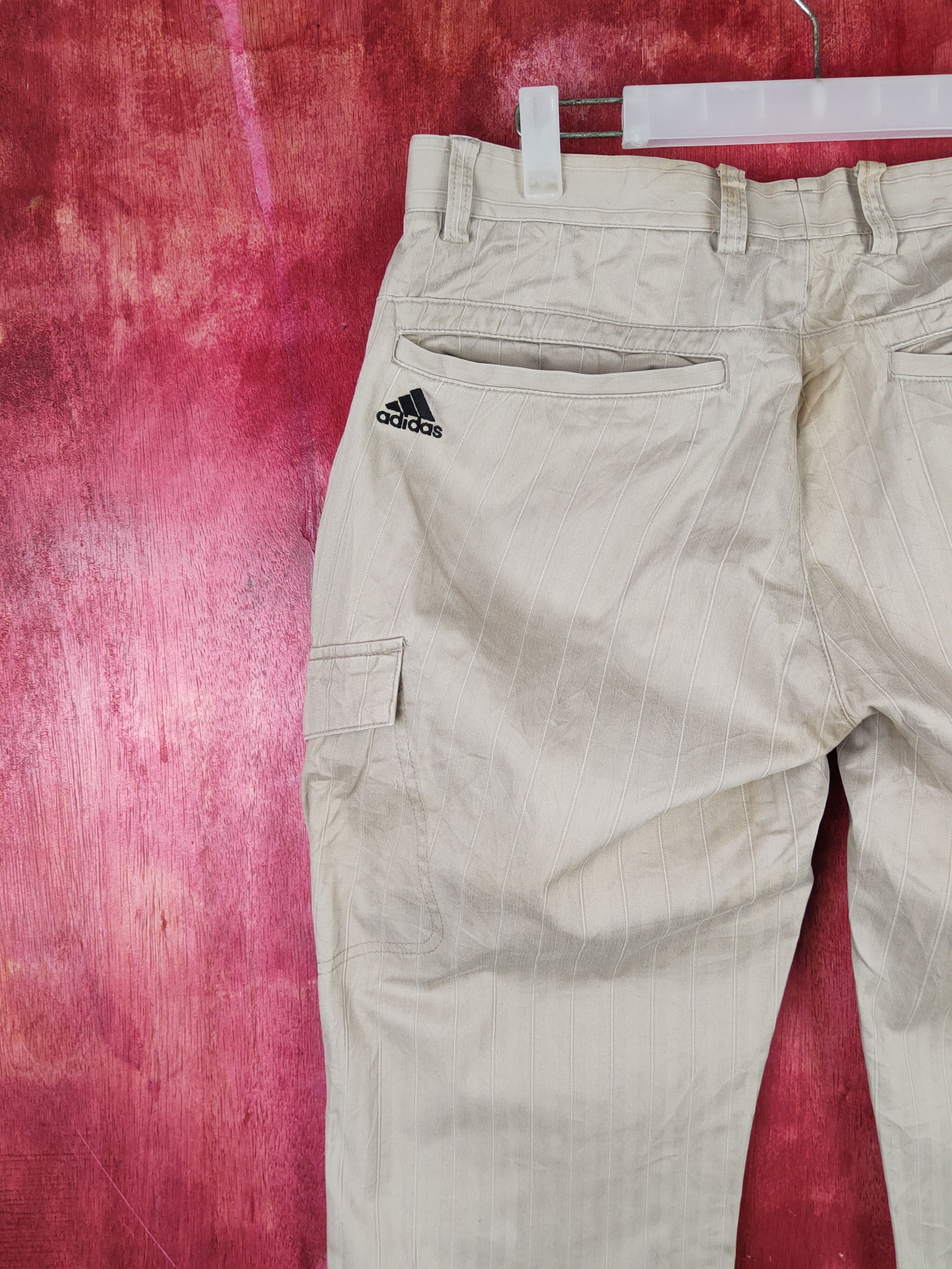 Adidas Adidas Beige Multipocket Tactical Cargo Pants #S1334 Size 33" - 8 Thumbnail