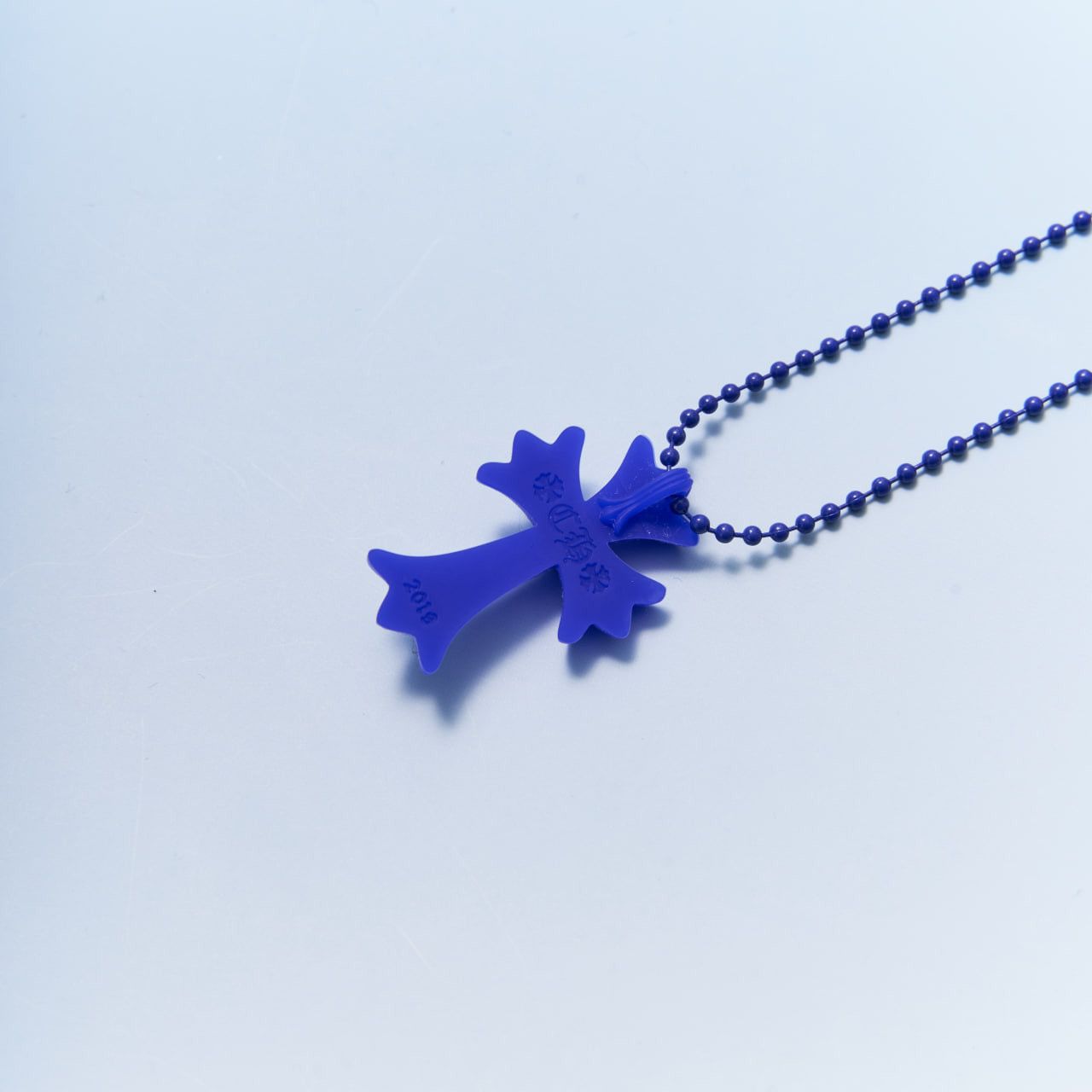 Chrome Hearts CHROME HEARTS Silicrome Cross Necklace Dark Blue Size ONE SIZE - 3 Thumbnail