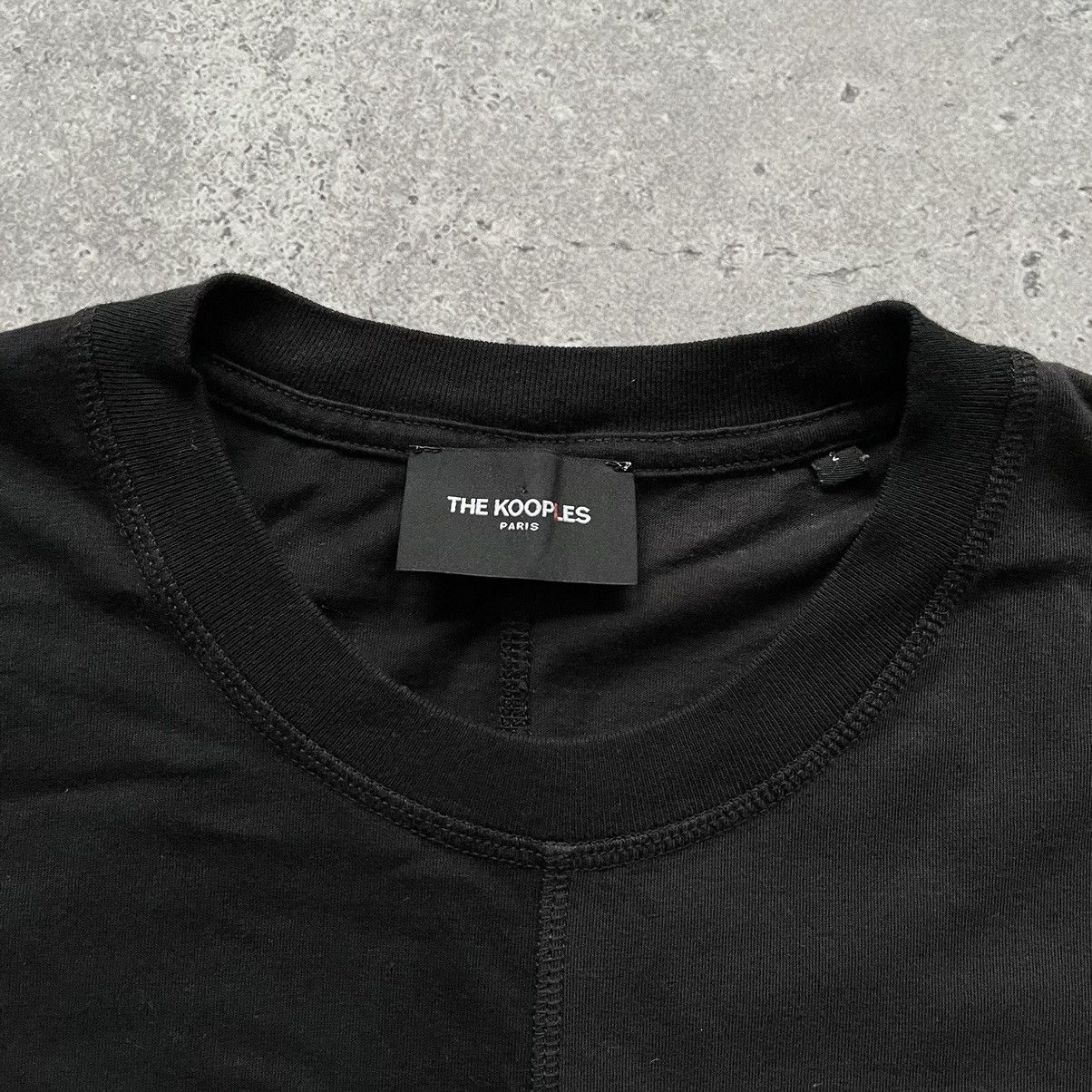 Designer × The Kooples The Kooples Patchwork Logo Print Faded Black T Shirt M size Size M / US 6-8 / IT 42-44 - 5 Thumbnail