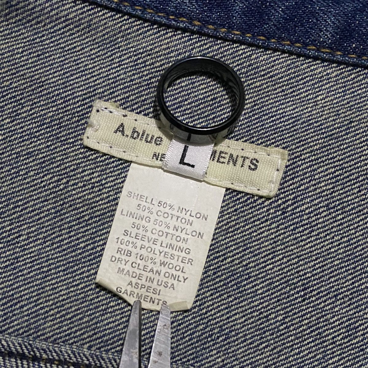 Aspesi × If Six Was Nine RARE Aspesi Blue Garment Smiley Denim Jacket Size US L / EU 52-54 / 3 - 5 Thumbnail