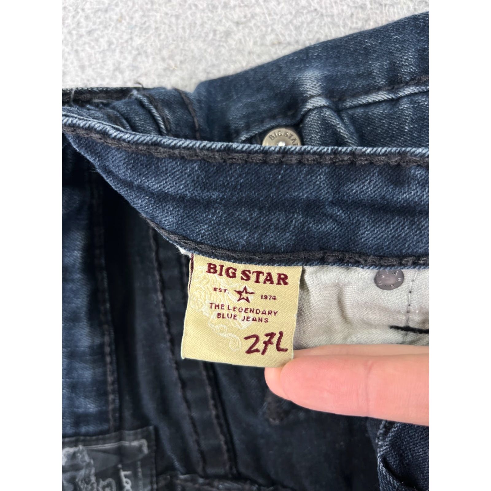 Denime Taverniti So Jeans Women's Bootcut Jeans Size 25 Blue Distressed Denim Regular Fit Size 42" / US 20 - 7 Thumbnail