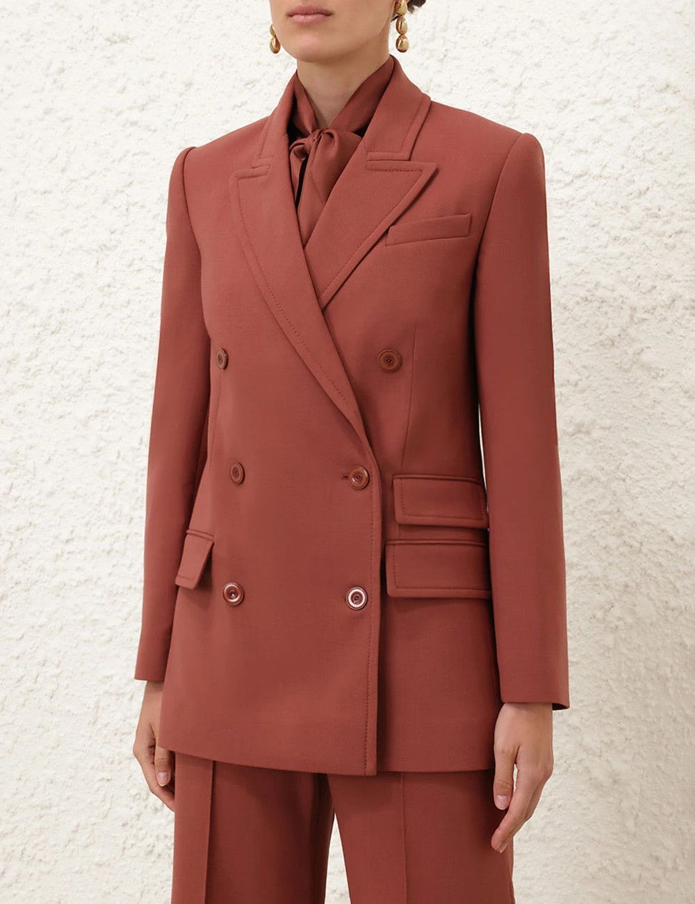 Zimmermann oc11z0825 Illustration Pocket Jacket in Lipstick Size L / US 10 / IT 46 - 2 Thumbnail