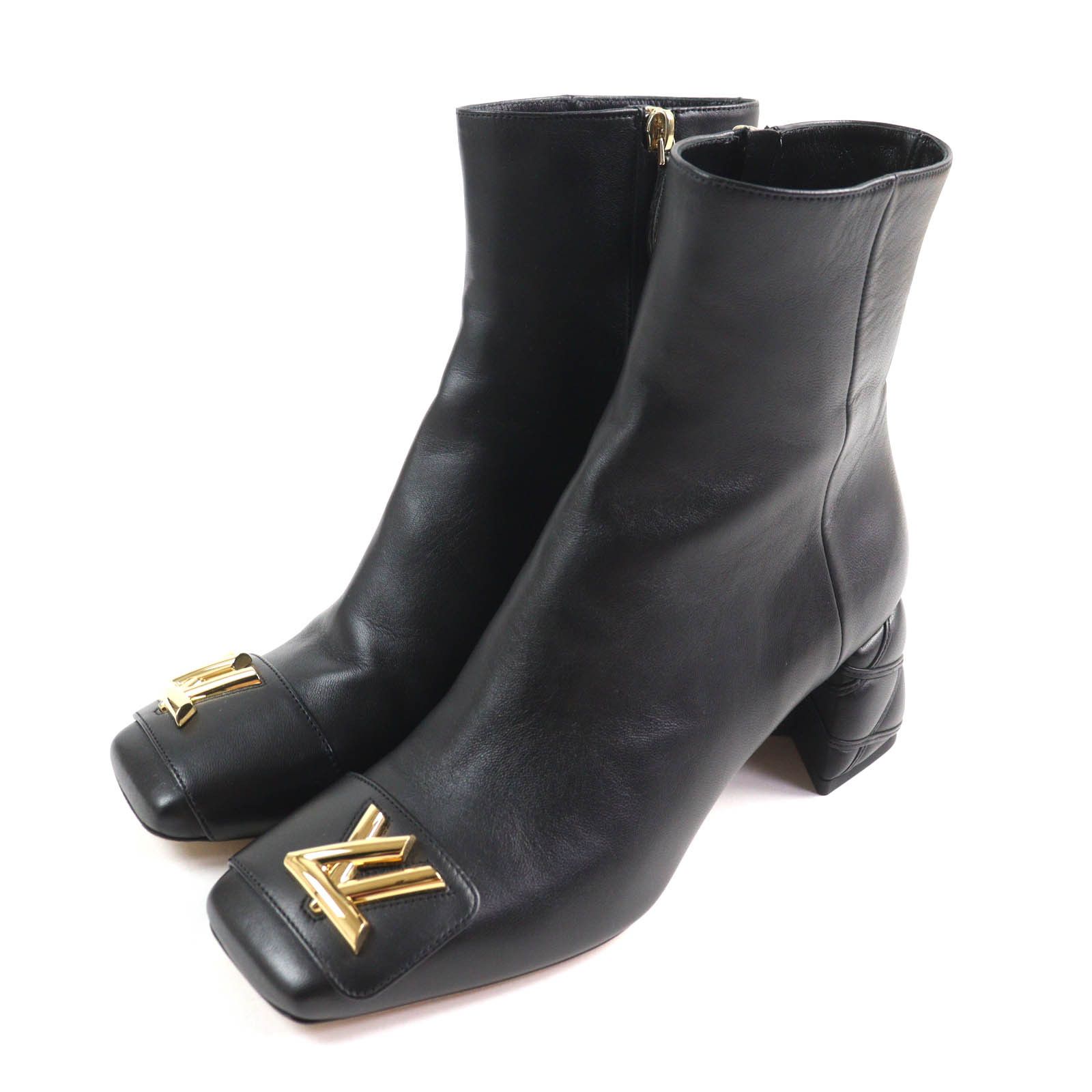 Louis Vuitton Louis Vuitton Louis Vuitton Shake Line LVMetal Leather Ankle Boots Leather Shoes Size ONE SIZE - 1 Thumbnail