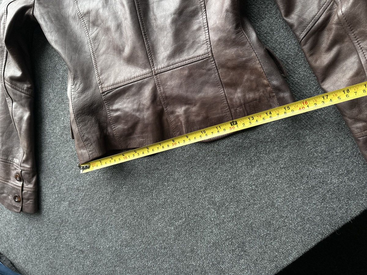 Leather 🚨 LEATHER BROWN BLAZER JACKET WOMEN LUXURY OLD MONEY Size M / US 6-8 / IT 42-44 - 16 Thumbnail