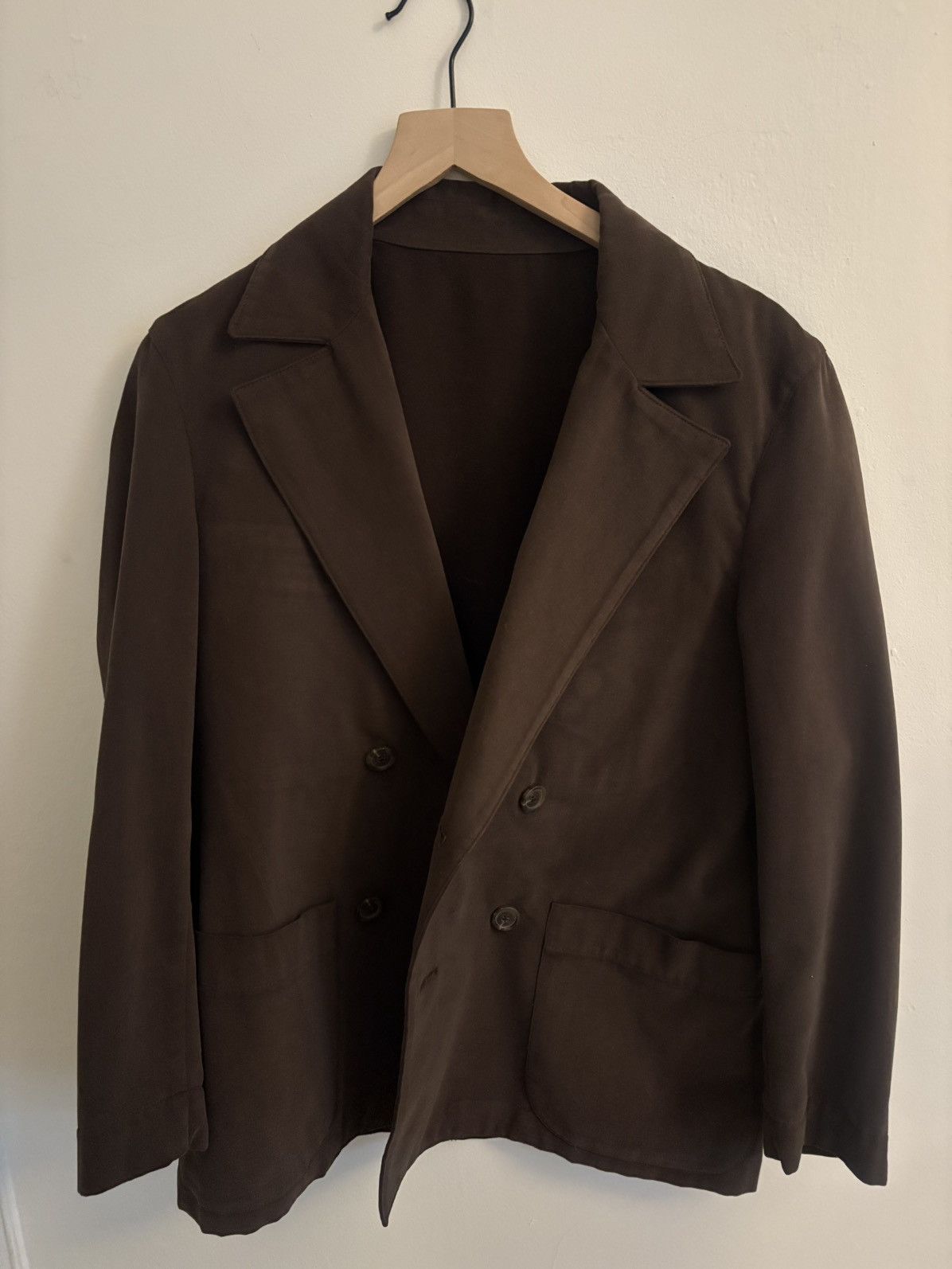 Stoffa Double Breasted Shirt Jacket in Peached Cotton Size US S / EU 44-46 / 1 - 1 Thumbnail