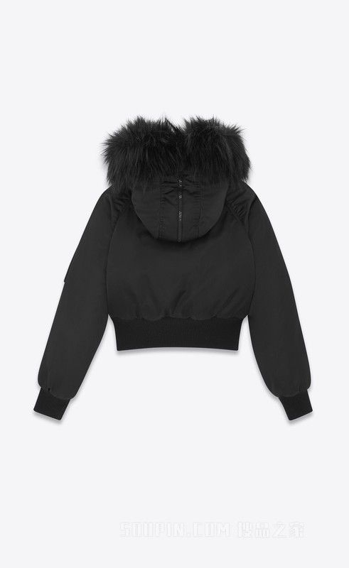 Saint Laurent Paris o1bcso1str1124 Fur Jacket in Black Size XS / US 0-2 / IT 36-38 - 3 Thumbnail