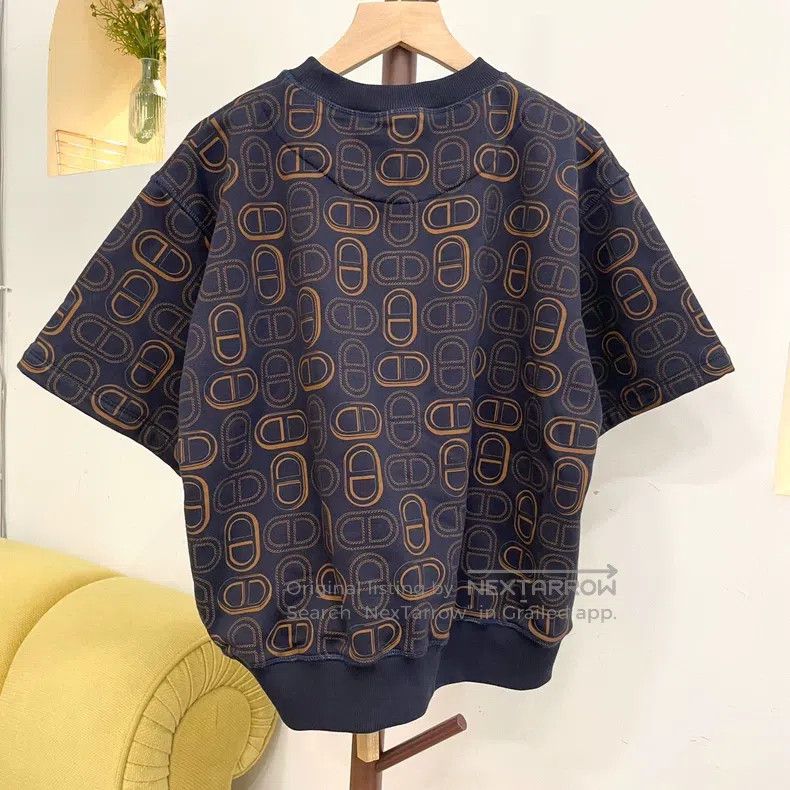 Hermes Hermes Classic pig nose button pattern logo knit short sle Size XS / US 0-2 / IT 36-38 - 2 Thumbnail