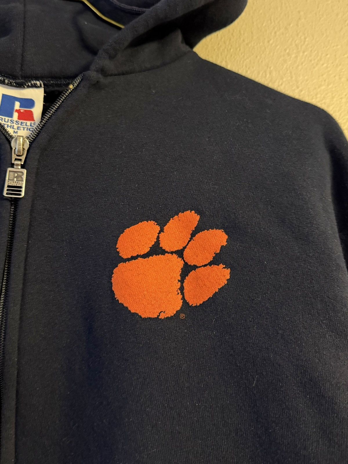 Russell Athletic vintage 90s-y2k clemson russell zip up hoodie medium Size US M / EU 48-50 / 2 - 2 Thumbnail